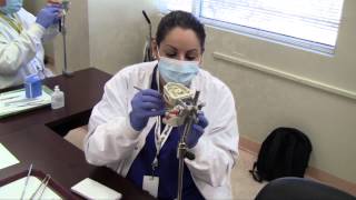 Dental Assistant Students Making Temporary Crowns  Charter College [upl. by Katleen]