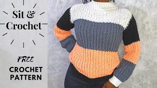 How To Crochet a Patchwork Sweater Tutorial [upl. by Lednyk]