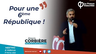 quotPour une 6ème République quot  Alexis Corbière en meeting à Valence [upl. by Atisusej483]