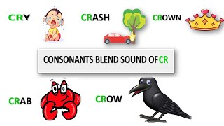 Consonant Blend Sound of Cr  cr sound words  phonic for kids  cr words  vocabulary for kids [upl. by Aicelav]