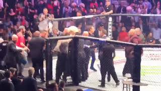 UFC 229 BEST ANGLE ON CAGE BRAWL 😱 Conor vs Khabib [upl. by Trauts]