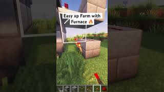 Best Xp Farm With Furnace 🔥 minecraftfarm minecraft shorts furnace xpfarm [upl. by Ruddy]