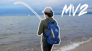 HUNTING BIG BLUEFISH at Wasque Point Marthas Vineyard 2 Pt 1 [upl. by Lanuk]