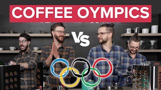 Seattle Coffee Gear Presents COFFEE OLYMPICS John vs Sean in a Coffee Competition 💥 [upl. by Hu]