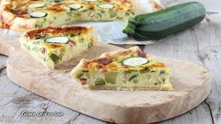 TORTA SALATA CON ZUCCHINE E PROSCIUTTO COTTO [upl. by Shinberg412]