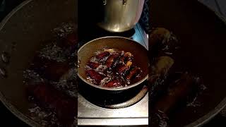 Frying eggplant asmrsounds satisfying highlights shorts short youtubeshorts [upl. by Anihtyc]