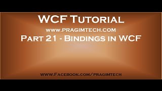 Part 21 Bindings in WCF [upl. by Anairda]