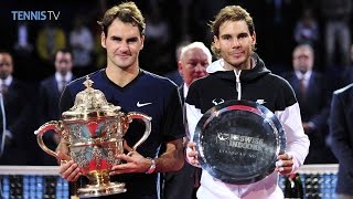 2015 Swiss Indoors Basel Final  Roger Federer v Rafael Nadal Highlights [upl. by Sidman715]