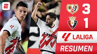 RAYO VALLECANO selló contundente triunfo ante OSASUNA con debut de JAMES RODRÍGUEZ  La Liga [upl. by Eniamrehc709]