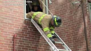 Firefighter Safety amp Survival Head First Ladder Bail [upl. by Pirozzo]