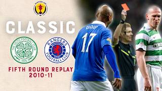 Old Firm Derby ends in Red Card Drama  Celtic v Rangers  Scottish Cup Fifth Round Replay 201011 [upl. by Vanhomrigh]