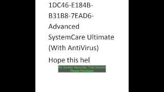 License Key for Advanced System Care Ultimate HD [upl. by Eissen]