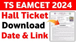 Ts Eamcet 2024 Hall Ticket download  how to download Eamcet hall ticket 2024  Link [upl. by Deborah745]