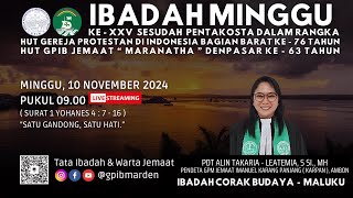 Ibadah Minggu XXV SESUDAH PENTAKOSTA dirangkai dengan Ibadah Corak Budaya MALUKU [upl. by Froemming]