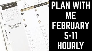 Plan with Me Hourly Happy Planner February 511 [upl. by Isnam]