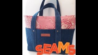 DIY Tote Bag  Beginners Sewing TutorialSimple SixPocket Bag [upl. by Ertsevlis214]