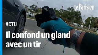 ÉtatsUnis  un gland tombe sur sa voiture le policier vide son chargeur sur un suspect [upl. by Jacquelin]