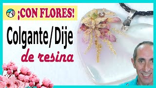 💎 CÓMO HACER UN COLGANTE O DIJE CON RESINA EPOXI 🌺 Y FLORES SECAS 🌼 Aprende a encapsular 📕 [upl. by Eanal370]