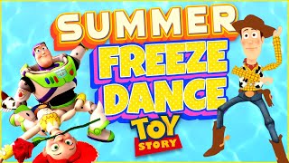 😎 Andys Coming Freeze Dance 😎 Summer Toy Story Brain Break 😎 Just Dance 😎 GoNoodle [upl. by Gabe]