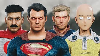 SUPERMAN vs SAITAMA vs HOMELANDER vs OMNIMAN  EPIC BATTLE [upl. by Aldercy268]