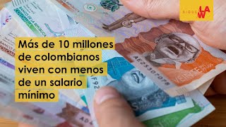 Más de 10 millones de colombianos viven con menos de un salario mínimo [upl. by Mullins]