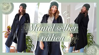 Oversized MANTEL im minimalistischen Style zum Binden selber nähen  justsewit [upl. by Tuddor]