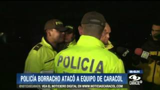 Policía borracho agredió a equipo del Ojo de la Noche  4 de septiembre de 2013 [upl. by Cullie]