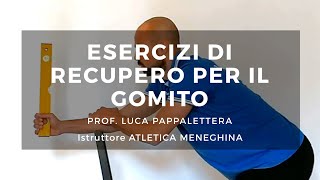 Esercizi di recupero per il gomito  Luca Pappalettera  Atletica Meneghina [upl. by Hedvige]