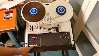 Studer A807 How not to thread the tape to circumvent the tape going across fixed guides near head [upl. by Inama]