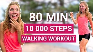 80 MIN 10 000 STEPS WORKOUT 🔥  walking dance workout at home full body cardio [upl. by Col]