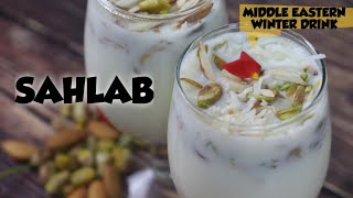 Shalab  Middle Eastern milk pudding  Turkish shalab winter drink  Arabic Sahlab hot milk drink [upl. by Nemzaj]