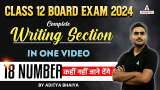 Class 12 English Grammar  Complete Revision of Writing Section  CBSE Board Exam 2024 [upl. by Lona]