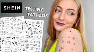 SHEIN TATTOOS HAUL TESTING ft HOW TO USE THEM ARE THEY CUTE IRL 2020 [upl. by Aneeuqal]