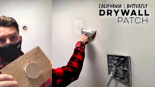 How to Patch Drywall California  Butterfly Patch [upl. by Kynthia]