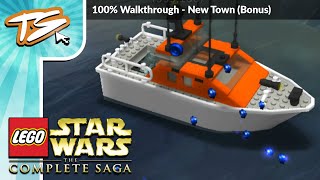 NEW TOWN  Lego Star Wars The Complete Saga 100 Walkthrough 77 [upl. by Linneman]