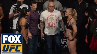 Amanda Nunes vs Valentina Shevchenko  WeighIn  UFC 215 [upl. by Alleyne]