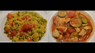 2 recettes cookeo dinde poivrons et riz espagnole [upl. by Akins]