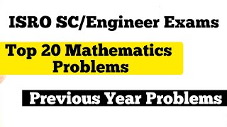 Isro 2020 Preparation  Previous Year Maths Problems  Isro Scientist Engineer Exam Solution [upl. by Asihtal]