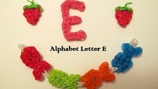 How to make alphabet letter E on rainbow loom [upl. by Polito]