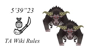 MHW IB M6★ Muscle Monkey Madness  2x Rajang  Insect Glaive  539quot23 TA Wiki Rules [upl. by Metabel]