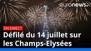 🔴 Paris Défilé du 14 juillet sur les ChampsElysées  en direct [upl. by Nere]