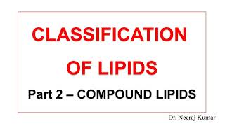 Compound Lipids  Phospholipids  Glycolipids  Sulfolipids  Classification of lipids part 2 [upl. by Anoy]