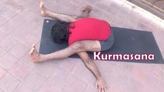 Kurmasana and Supta Kurmasana  Tortoise Pose  Ashtanga Power Yoga  Vyfhealth [upl. by Schou417]