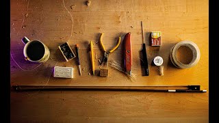 HOW TO REHAIR A VIOLIN BOW WITH TOOLS YOU HAVE IN YOUR HOUSE PART 1 [upl. by Zacharias]