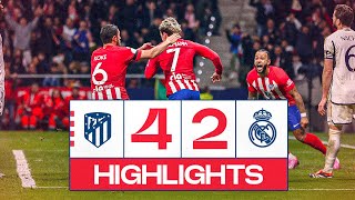 HIGHLIGHTS  ATLÉTICO DE MADRID 42 REAL MADRID  COPA DEL REY [upl. by Zeiger]