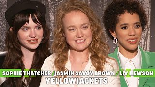 Yellowjackets Season 2 Interview Jasmin Savoy Brown Liv Hewson Sophie Thatcher [upl. by Elad]