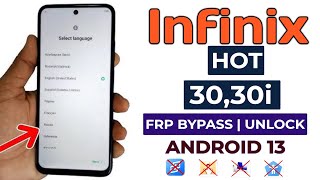 Infinix Hot 30i FRP Bypass Easy Way 2024 [upl. by Eahc]