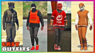 4 Easy Casual Male Semi Tryhard Outfits To Make 17 GTA Online [upl. by Pattin]