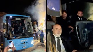 🔥 JUVENAPOLI larrivo del pullman a Torino accoglienza PAZZESCA 😍 [upl. by Farron]