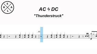 Thunderstruck  AC ⚡ DC  Drum Score [upl. by Nogas715]